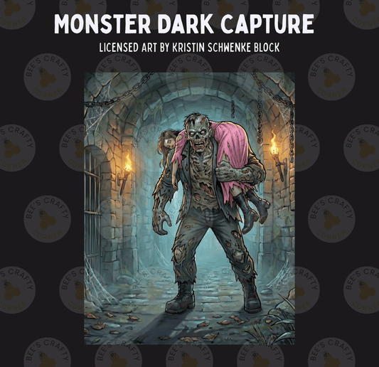 a zombie-like creature with a pink garment, standing in a dark, stone-walled hallway with a web-like structure above.