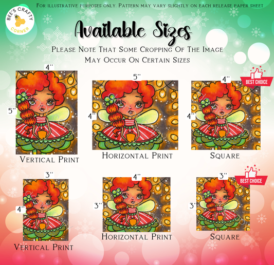 a set of four pictures of a red haired fairy