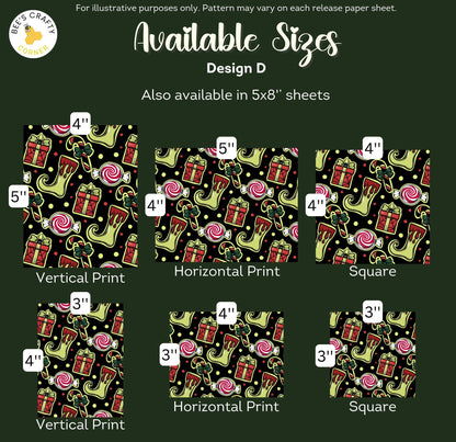 Spooky Christmas - Reusable Patterned Diamond Painting Release Paper