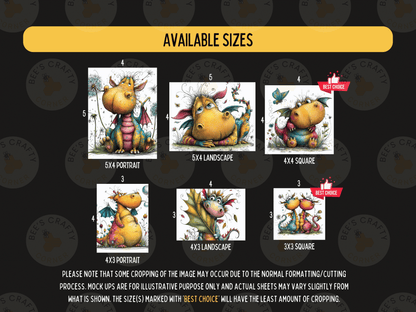 a set of stamps with a cartoon dragon on it