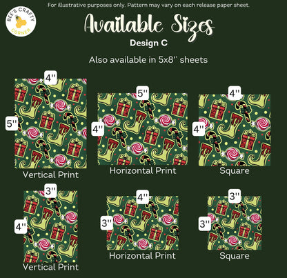Spooky Christmas - Reusable Patterned Diamond Painting Release Paper