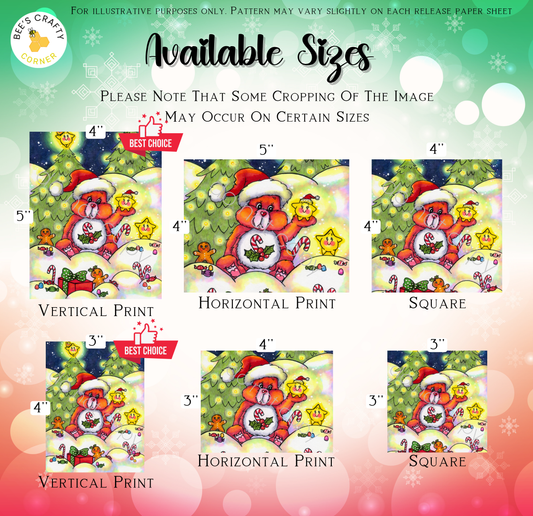 Beary Merry by ©Regan Kubecek - Licensed Diamond Painting Release Paper