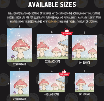 a cartoon of a group of mushrooms