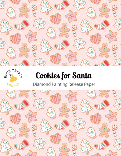 Cookies for Santa - Reusable Patterned Diamond Painting Release Paper