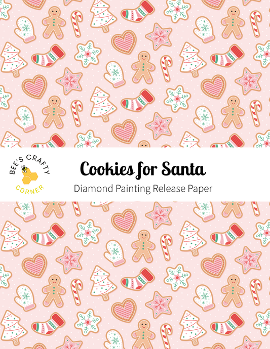 Cookies for Santa - Reusable Patterned Diamond Painting Release Paper