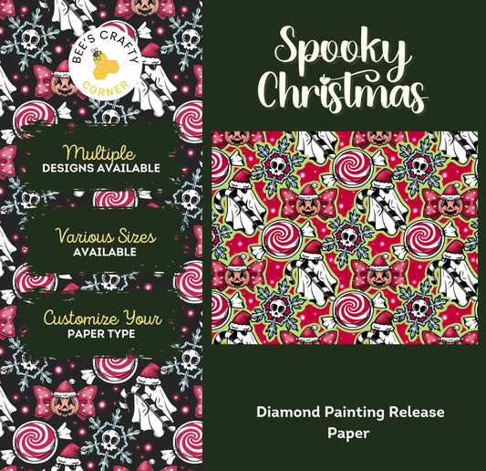 Spooky Christmas - Reusable Patterned Diamond Painting Release Paper