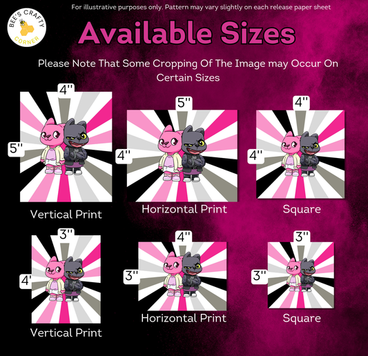 Black and Pink 2025 Event Release Papers - Reusable Diamond Painting Release Paper