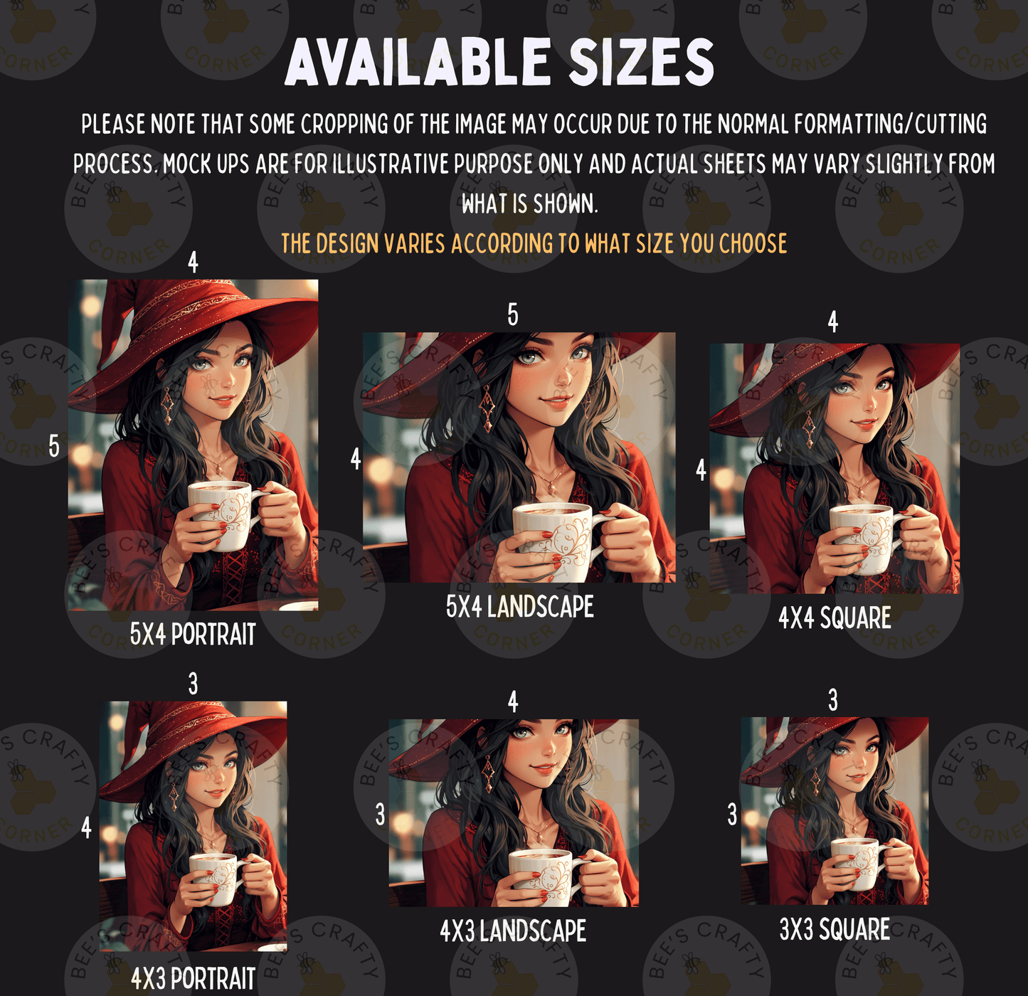 The image is a collage of six different images featuring a woman in various sizes and poses, each with a different background and composition.
