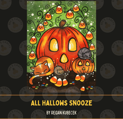 All Hallows Snooze by ©Regan Kubecek - Licensed Diamond Painting Release Paper