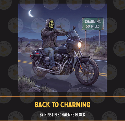 Back to Charming by ©Kristin Schwenke Block Licensed Release Papers - Reusable Diamond Painting Release Paper