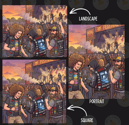 Battle Jackets by ©Kristin Schwenke Block Licensed Release Papers - Reusable Diamond Painting Release Paper