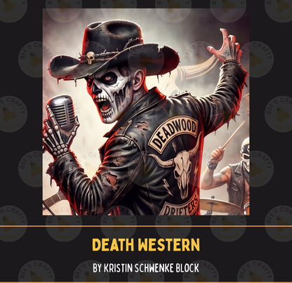 Death Western by ©Kristin Schwenke Block Licensed Release Papers - Reusable Diamond Painting Release Paper