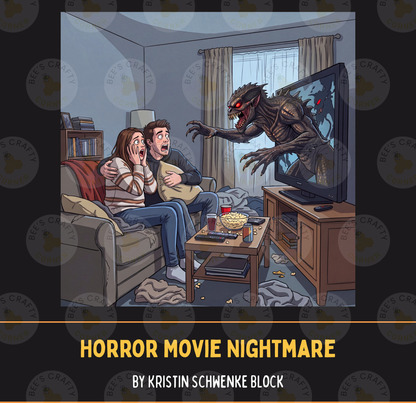 Horror Movie Nightmare by ©Kristin Schwenke Block Licensed Release Papers - Reusable Diamond Painting Release Paper