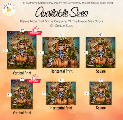 Fox In The Pumpkin Patch by Molly Harrison - Licensed Diamond Painting Release Paper