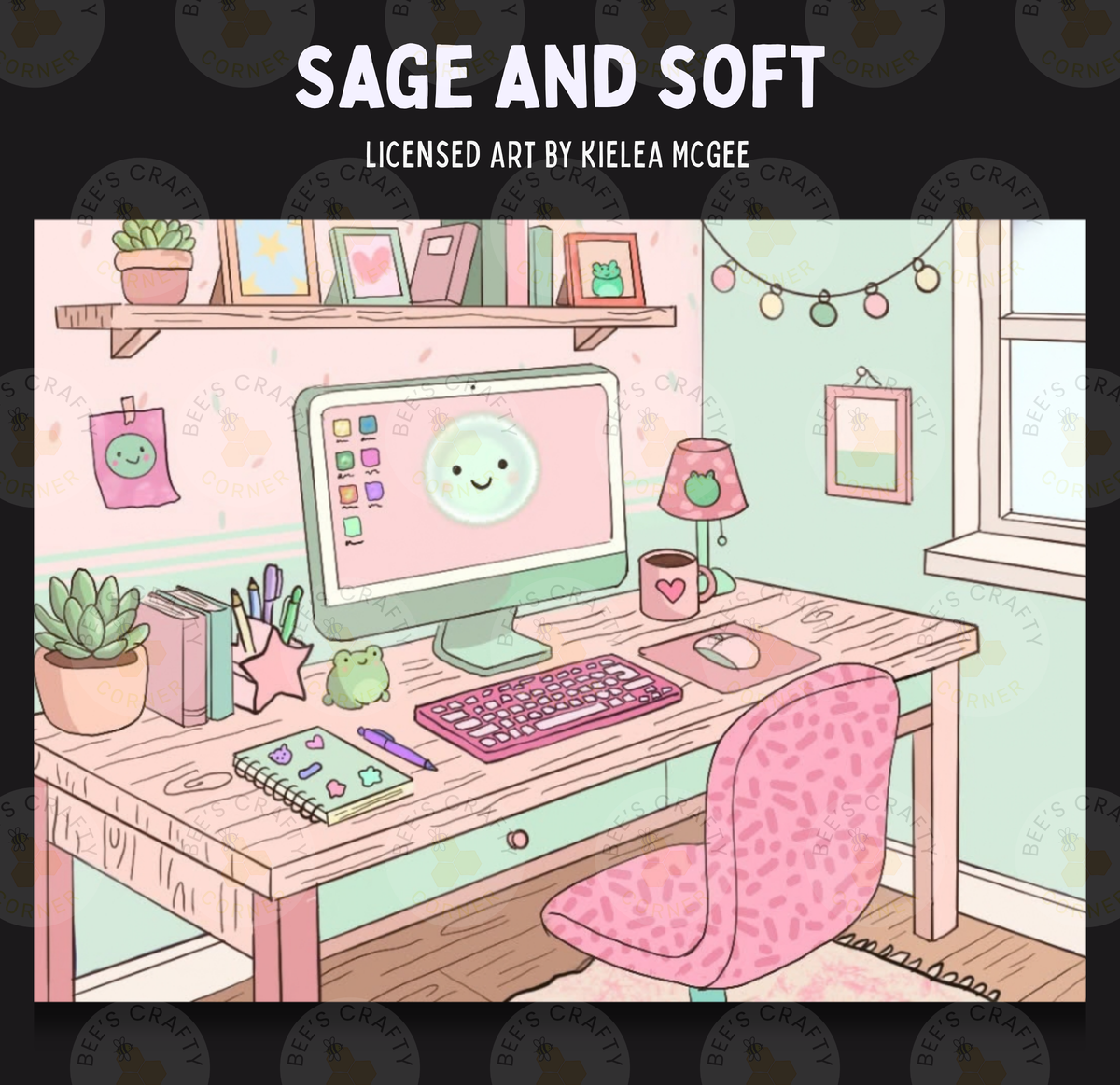 Sage and Soft by ©Kielea McGee - Licensed Diamond Painting Release Paper