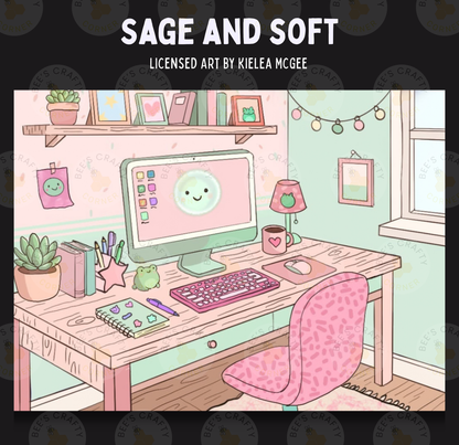 Sage and Soft by ©Kielea McGee - Licensed Diamond Painting Release Paper