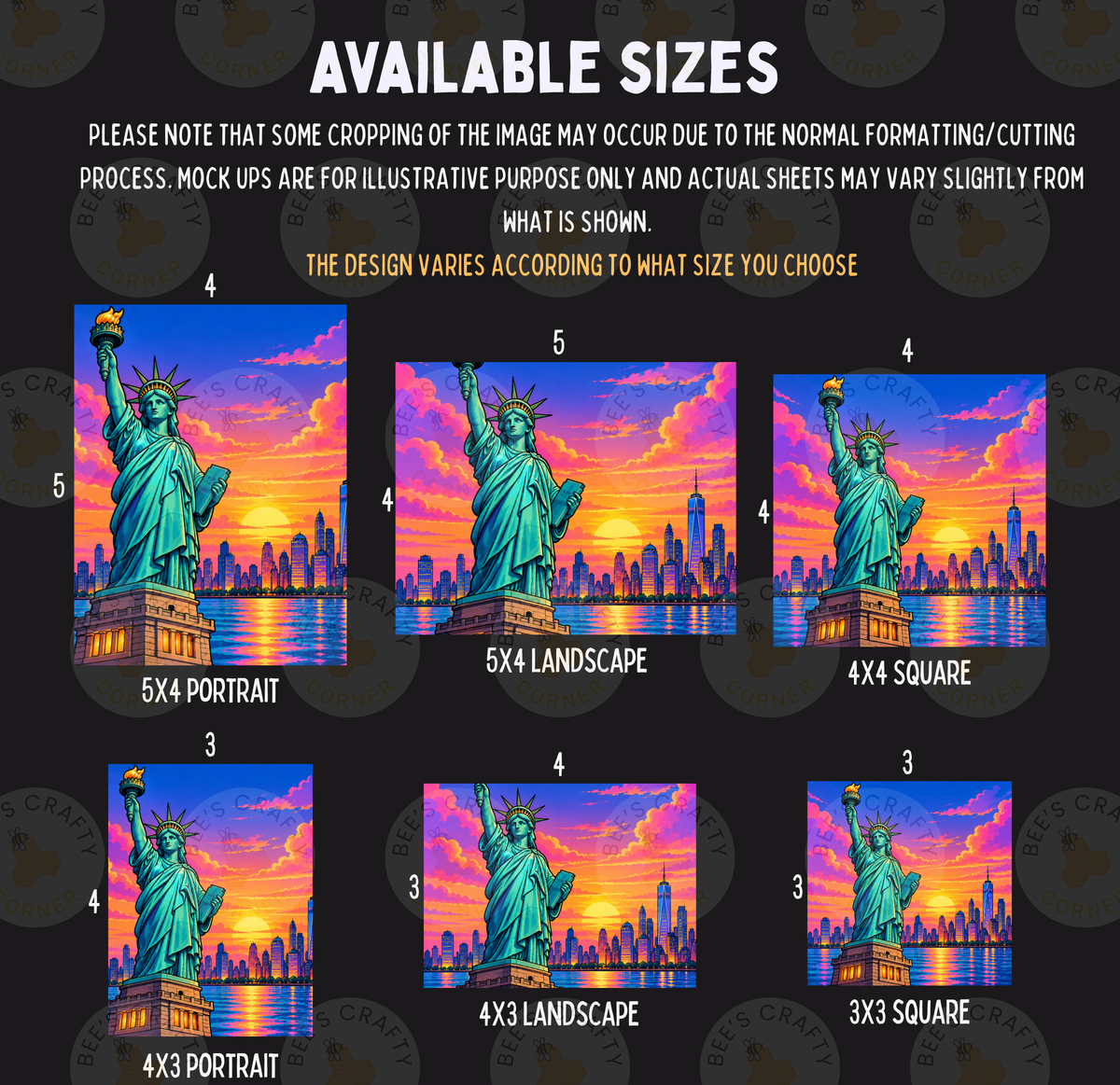 Liberty Sunset Glow by ©Kelly Reins - Licensed Diamond Painting Release Paper