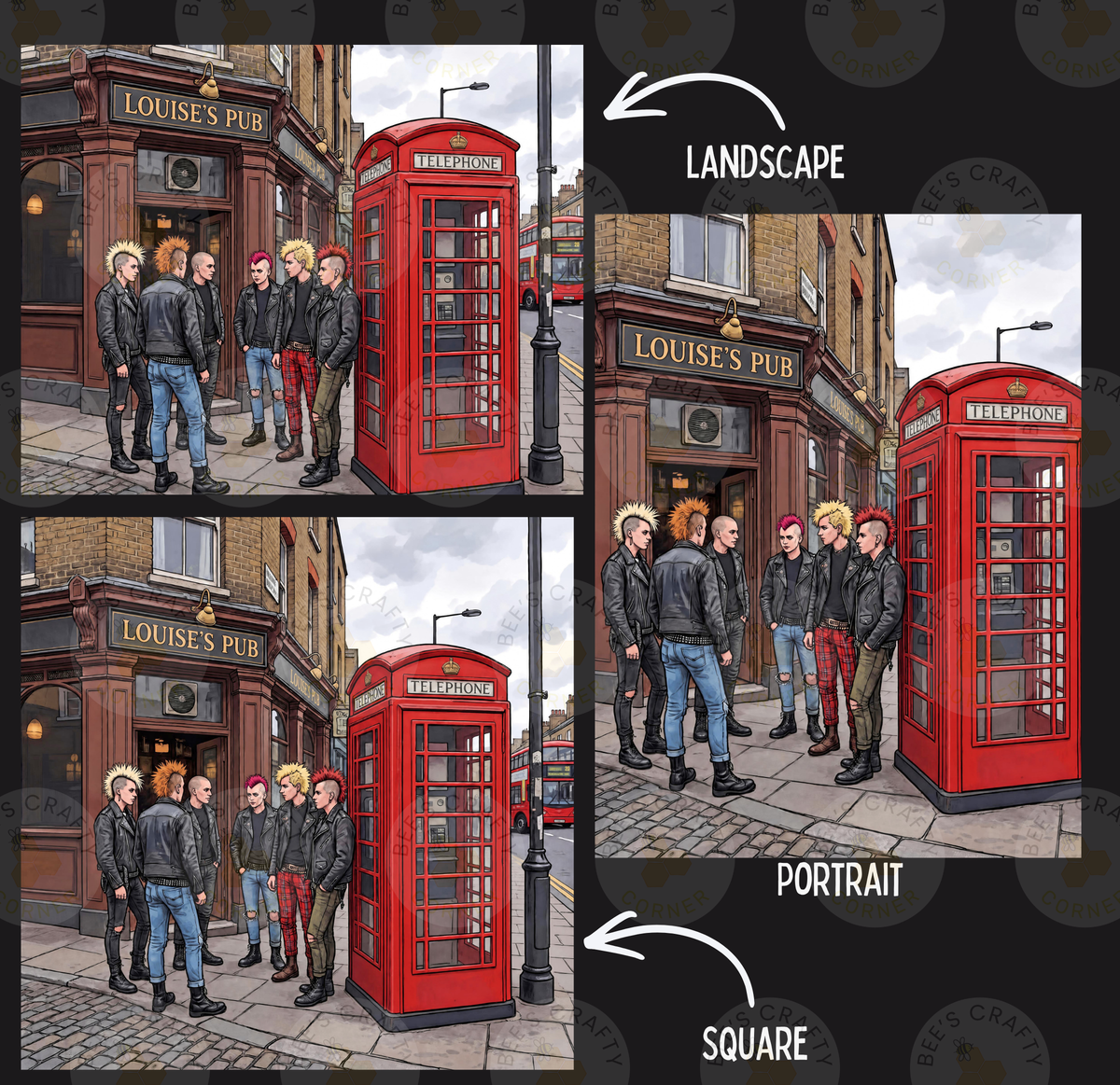Louise's Pub by ©Kristin Schwenke Block Licensed Release Papers - Reusable Diamond Painting Release Paper
