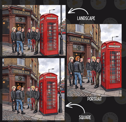 Louise's Pub by ©Kristin Schwenke Block Licensed Release Papers - Reusable Diamond Painting Release Paper