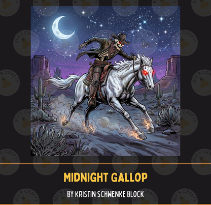 Midnight Gallop by ©Kristin Schwenke Block Licensed Release Papers - Reusable Diamond Painting Release Paper