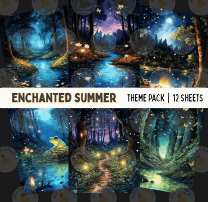 Enchanted Summer - Theme Pack Reusable Diamond Painting Release Paper