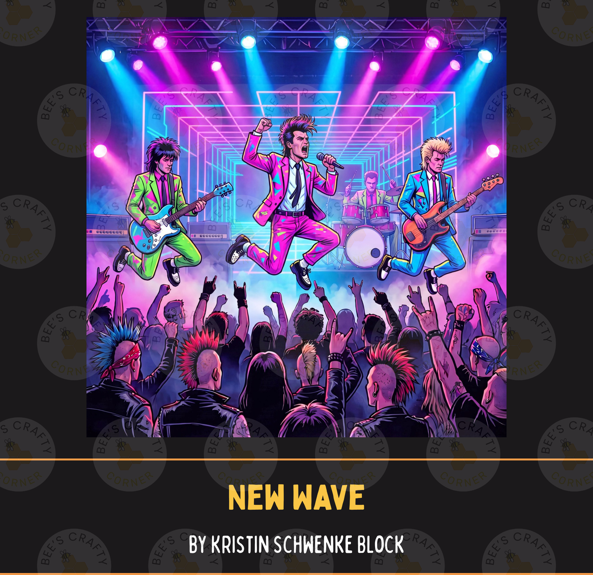 New Wave by ©Kristin Schwenke Block Licensed Release Papers - Reusable Diamond Painting Release Paper