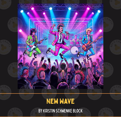 New Wave by ©Kristin Schwenke Block Licensed Release Papers - Reusable Diamond Painting Release Paper