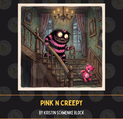 Pink N Creepy by ©Kristin Schwenke Block Licensed Release Papers - Reusable Diamond Painting Release Paper