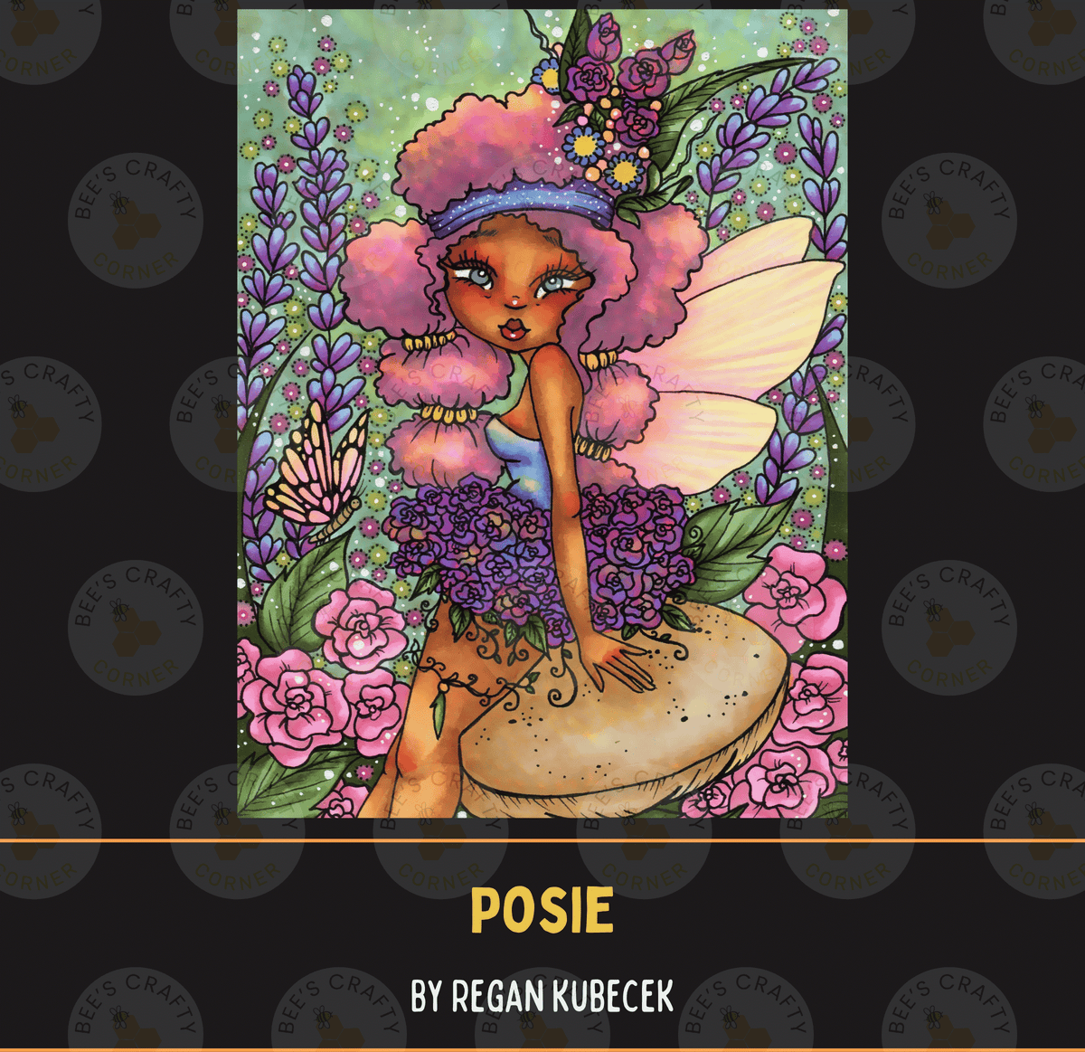 Posie by ©Regan Kubecek - Licensed Diamond Painting Release Paper