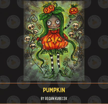 Pumpkin by ©Regan Kubecek - Licensed Diamond Painting Release Paper