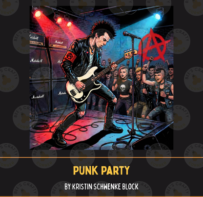 Punk Party by ©Kristin Schwenke Block Licensed Release Papers - Reusable Diamond Painting Release Paper