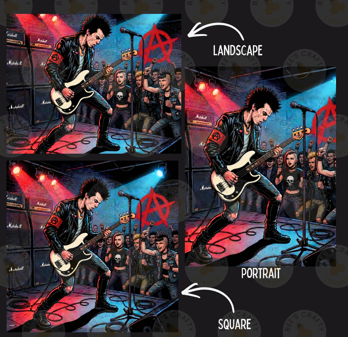 Punk Party by ©Kristin Schwenke Block Licensed Release Papers - Reusable Diamond Painting Release Paper