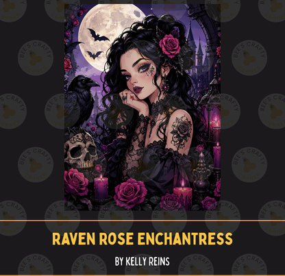 Raven Rose Enchantress by ©Kelly Reins - Licensed Diamond Painting Release Paper