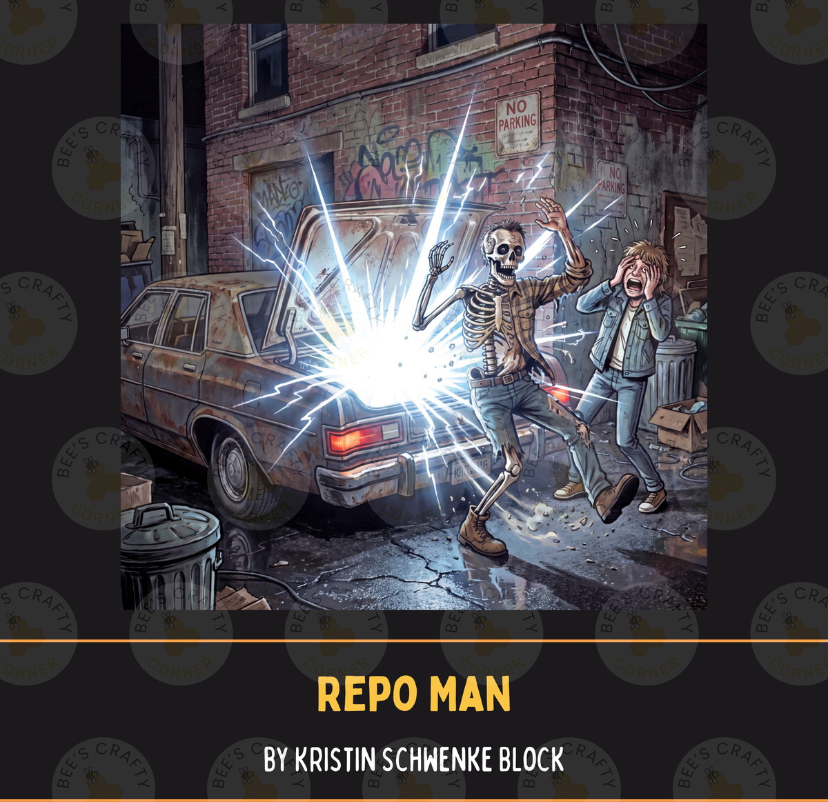 Repo Man by ©Kristin Schwenke Block Licensed Release Papers - Reusable Diamond Painting Release Paper