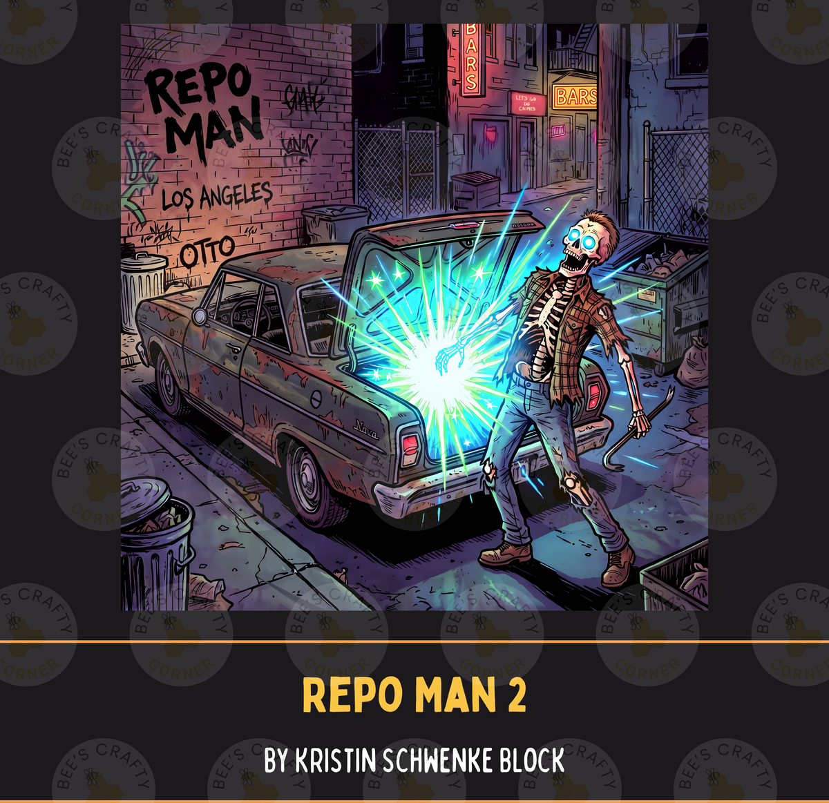 Repo Man 2 by ©Kristin Schwenke Block Licensed Release Papers - Reusable Diamond Painting Release Paper