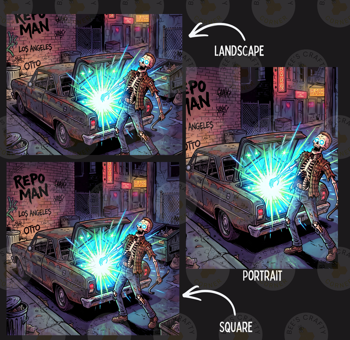 Repo Man 2 by ©Kristin Schwenke Block Licensed Release Papers - Reusable Diamond Painting Release Paper