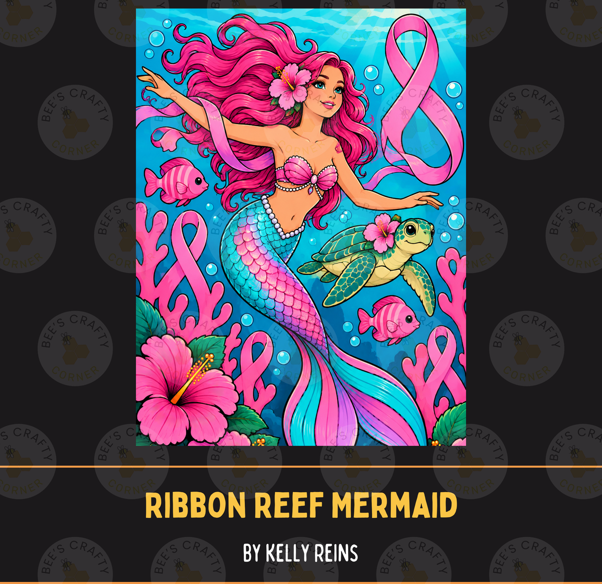 Ribbon Reef Mermaid by ©Kelly Reins - Licensed Diamond Painting Release Paper