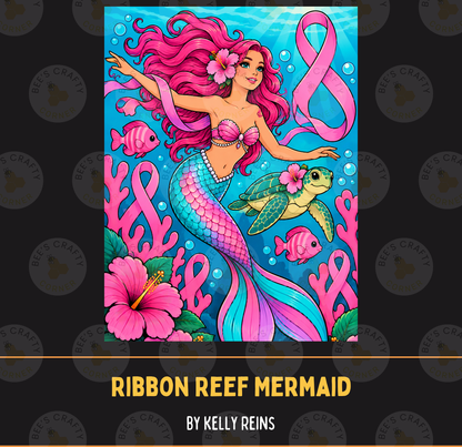 Ribbon Reef Mermaid by ©Kelly Reins - Licensed Diamond Painting Release Paper