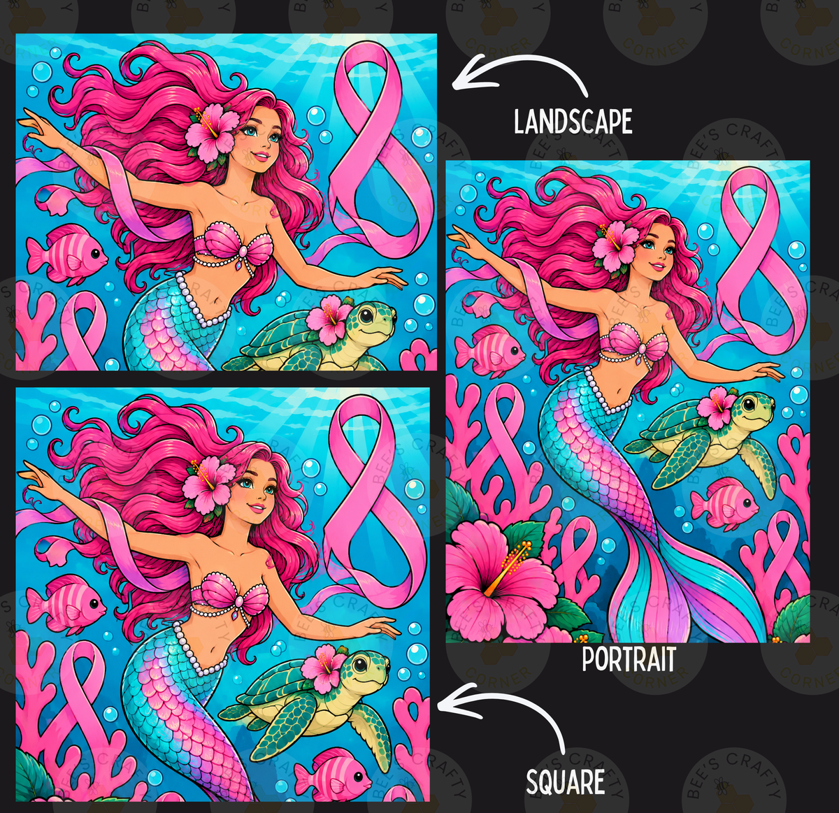 Ribbon Reef Mermaid by ©Kelly Reins - Licensed Diamond Painting Release Paper