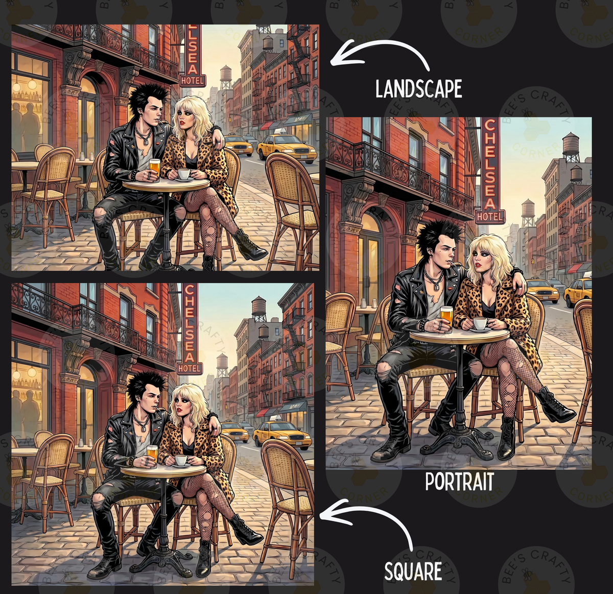 Sid And Nancy by ©Kristin Schwenke Block Licensed Release Papers - Reusable Diamond Painting Release Paper