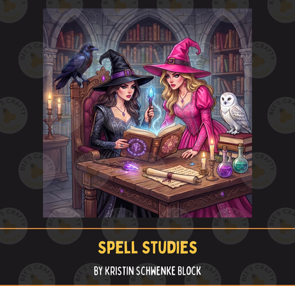 Spell Studies by ©Kristin Schwenke Block Licensed Release Papers - Reusable Diamond Painting Release Paper