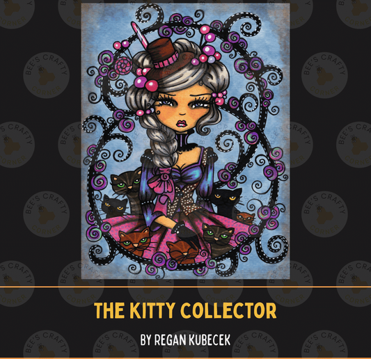 The Kitty Collector by ©Regan Kubecek - Licensed Diamond Painting Release Paper