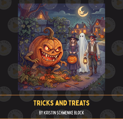 Tricks and Treats by ©Kristin Schwenke Block Licensed Release Papers - Reusable Diamond Painting Release Paper
