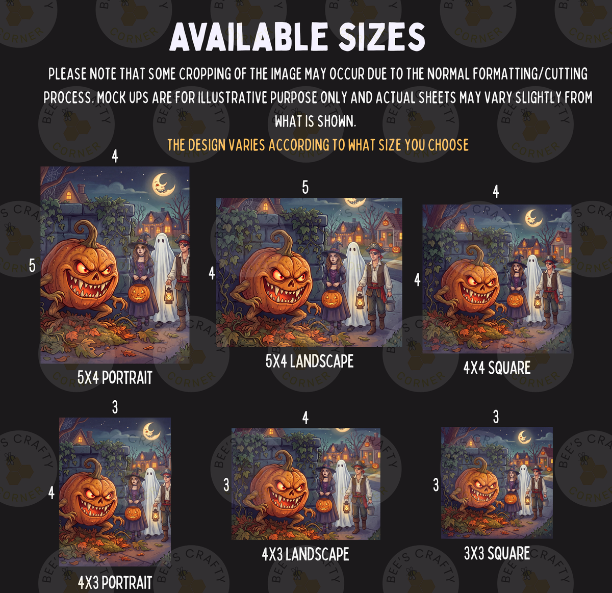 Tricks and Treats by ©Kristin Schwenke Block Licensed Release Papers - Reusable Diamond Painting Release Paper