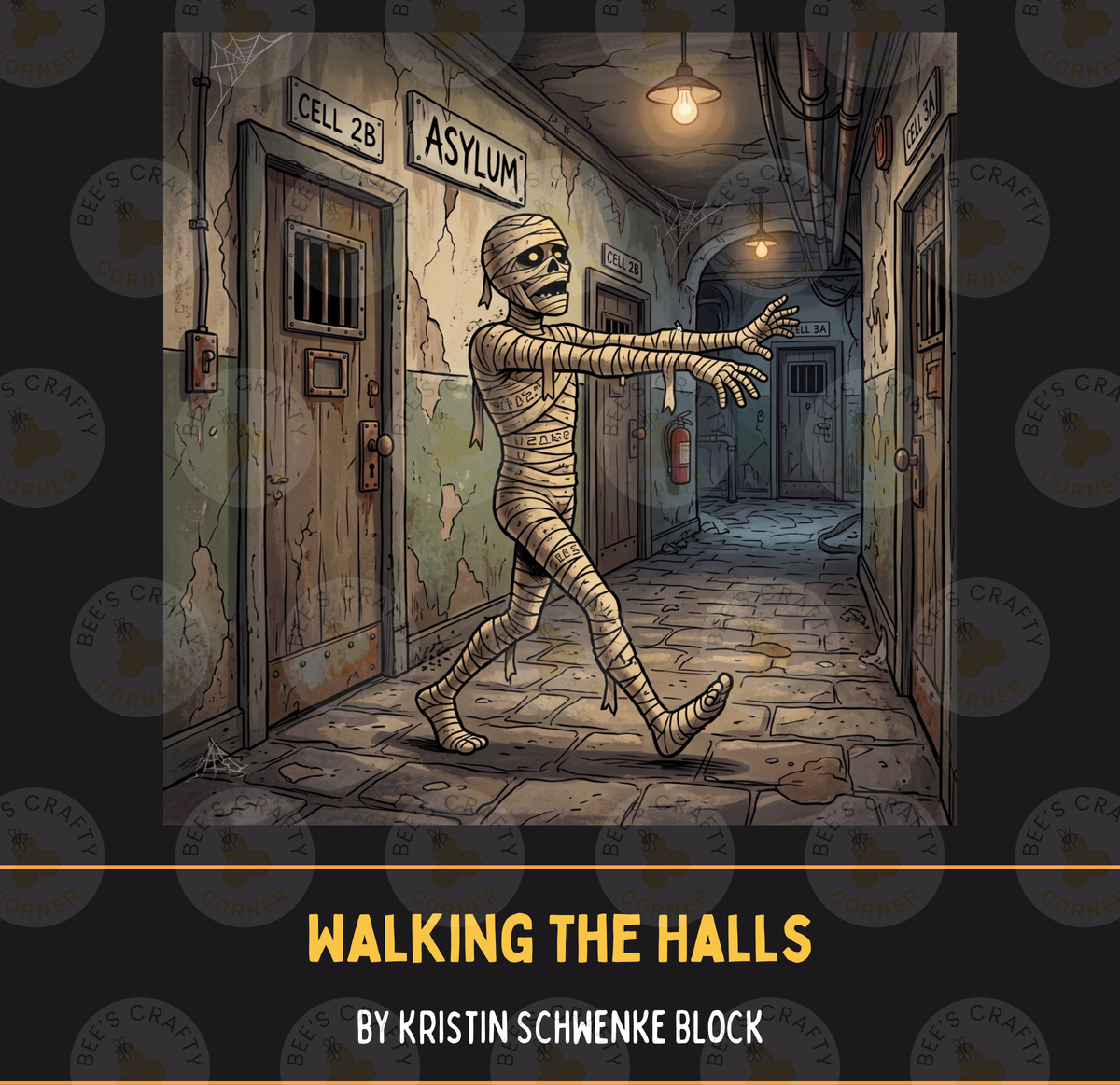 Walking The Halls by ©Kristin Schwenke Block Licensed Release Papers - Reusable Diamond Painting Release Paper