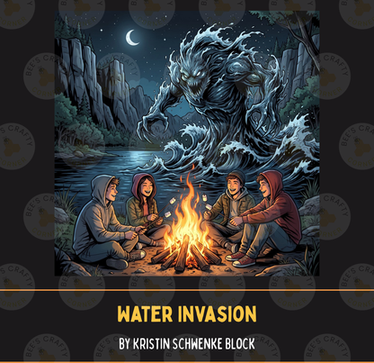 Water Invasion by ©Kristin Schwenke Block Licensed Release Papers - Reusable Diamond Painting Release Paper