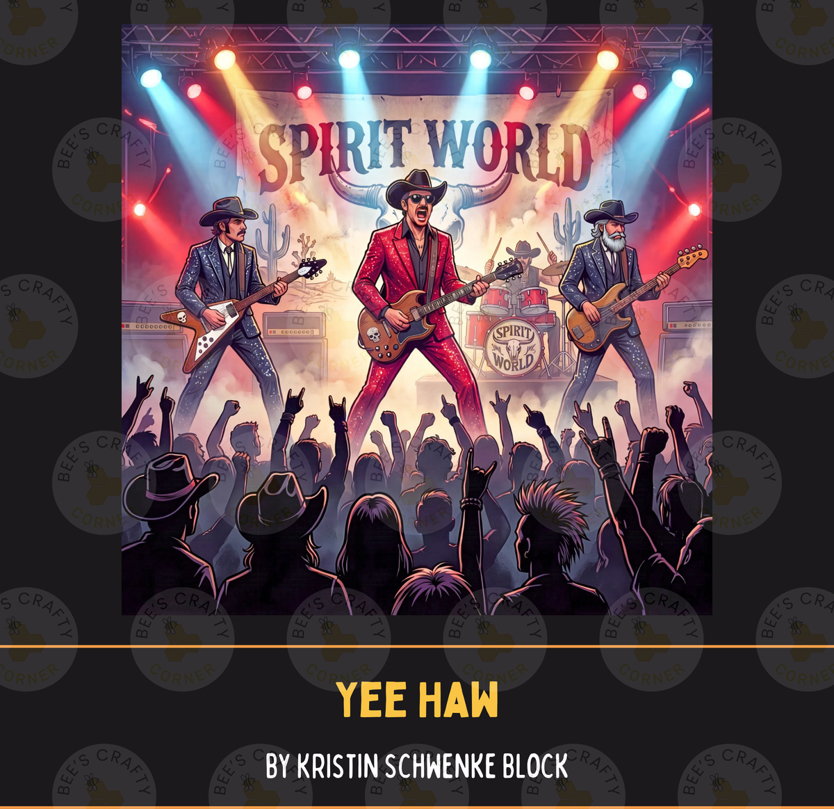 Yee Haw by ©Kristin Schwenke Block Licensed Release Papers - Reusable Diamond Painting Release Paper
