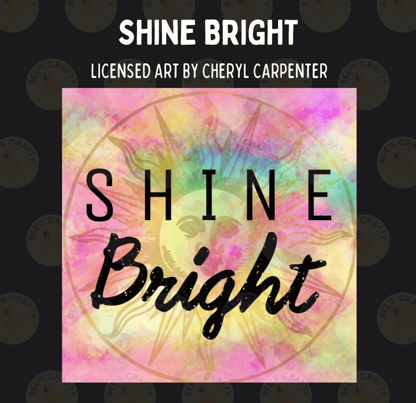 The image is a poster for the album "Shine Bright" by Cheryl Carpenter.