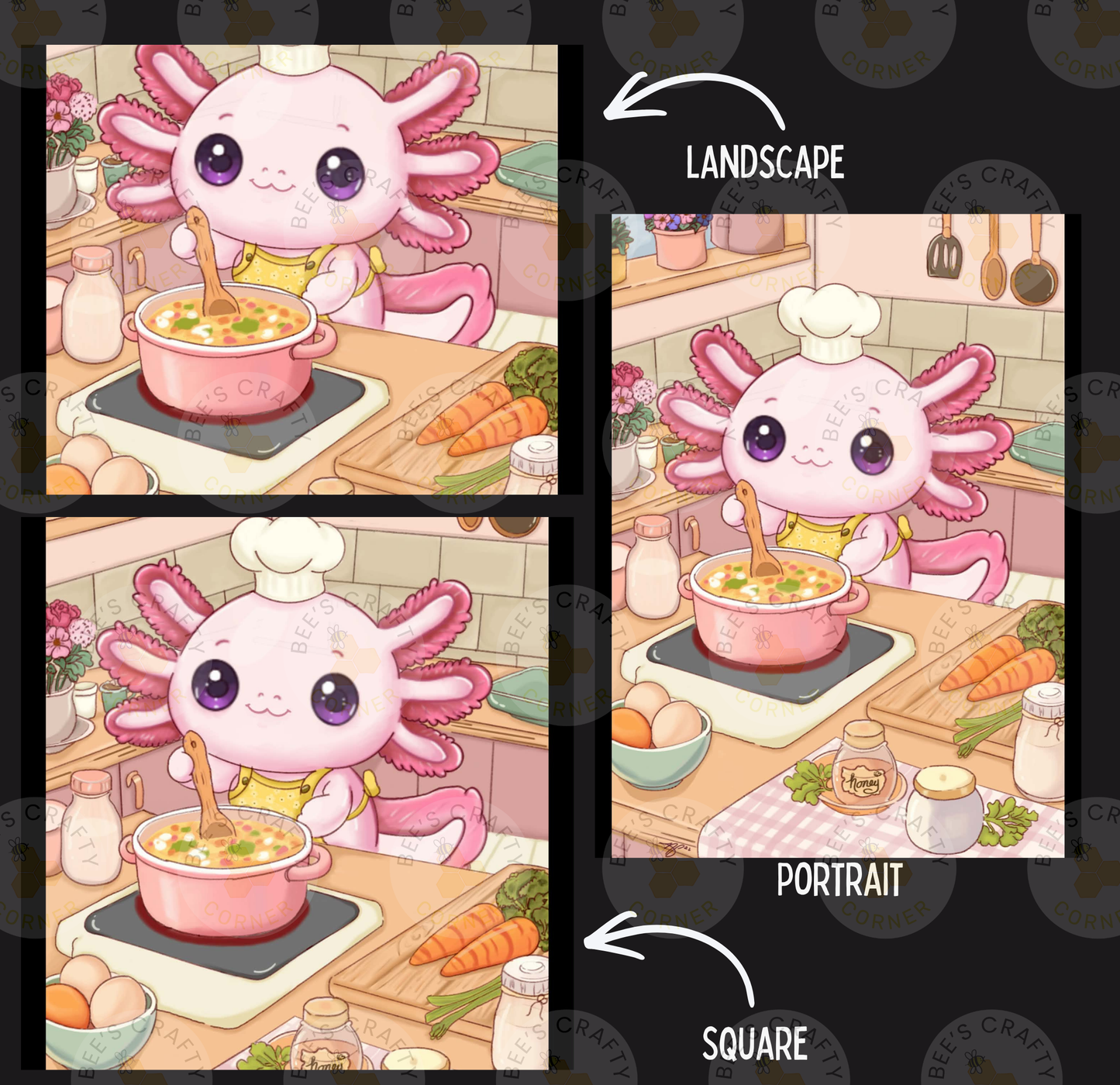 a picture of a cartoon character cooking in a kitchen