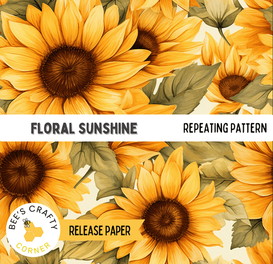 The image is a collage of multiple images featuring vibrant yellow sunflowers with green leaves. The sunflowers are arranged in a repeating pattern, creating a visually appealing and harmonious composition.